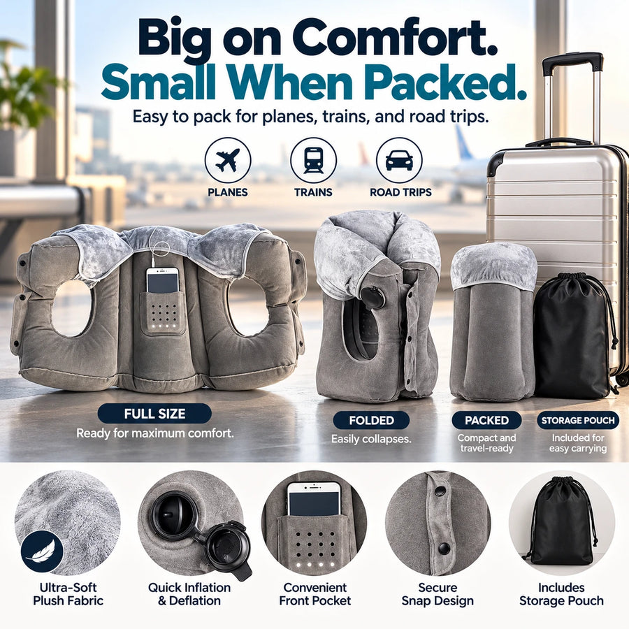 AeroNestly Pro full size, folded, packed and storage pouch