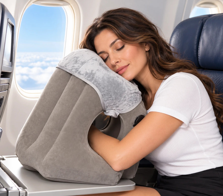 Sleeping on a flight with AeroNestly Pro